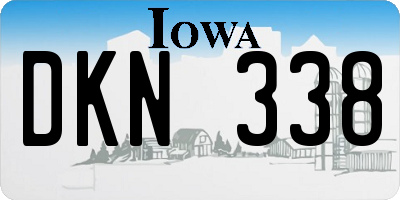 IA license plate DKN338