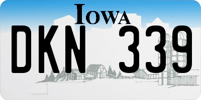 IA license plate DKN339