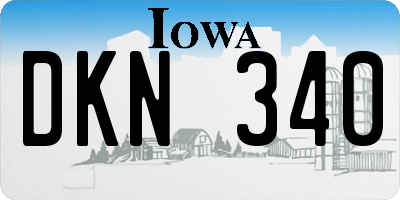 IA license plate DKN340