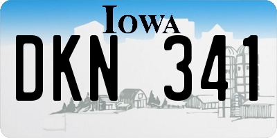 IA license plate DKN341