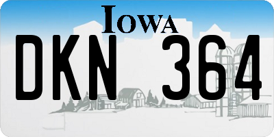 IA license plate DKN364