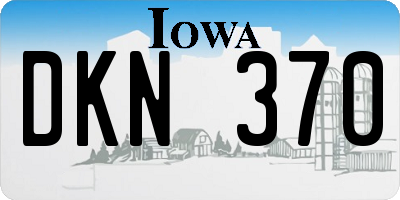 IA license plate DKN370