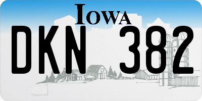 IA license plate DKN382