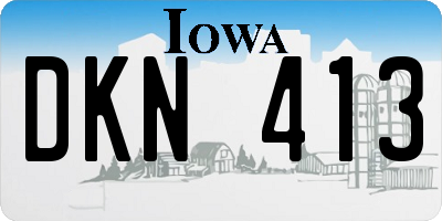 IA license plate DKN413