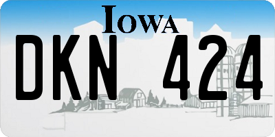 IA license plate DKN424