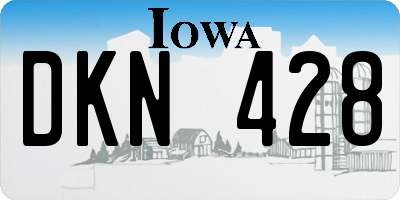 IA license plate DKN428