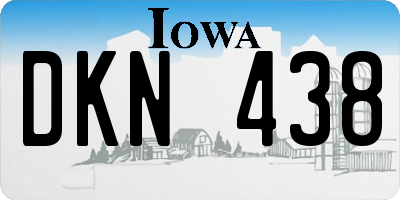 IA license plate DKN438