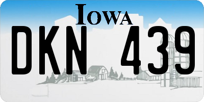 IA license plate DKN439