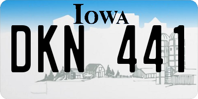 IA license plate DKN441