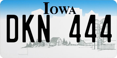 IA license plate DKN444