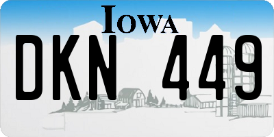 IA license plate DKN449