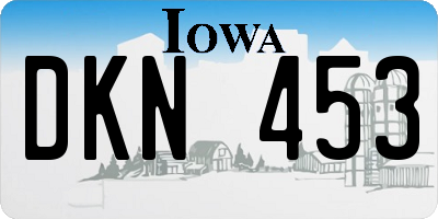 IA license plate DKN453