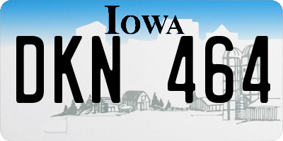 IA license plate DKN464