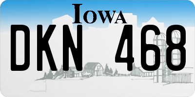 IA license plate DKN468