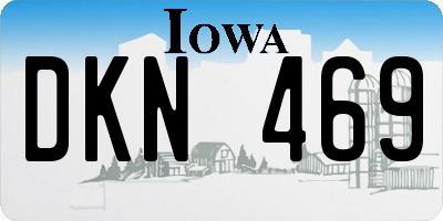 IA license plate DKN469