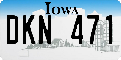 IA license plate DKN471