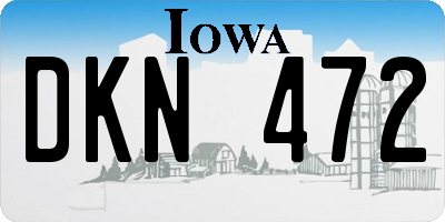 IA license plate DKN472