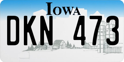 IA license plate DKN473