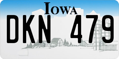 IA license plate DKN479