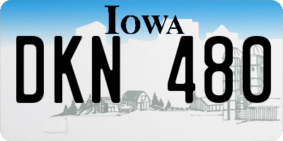 IA license plate DKN480