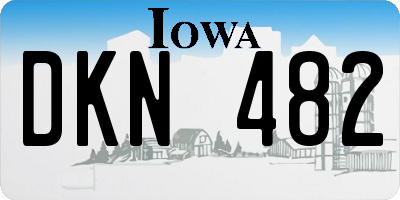 IA license plate DKN482