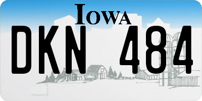 IA license plate DKN484