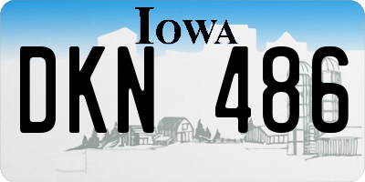 IA license plate DKN486