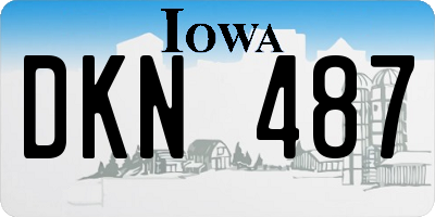 IA license plate DKN487
