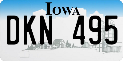 IA license plate DKN495