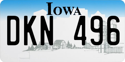 IA license plate DKN496