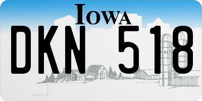 IA license plate DKN518