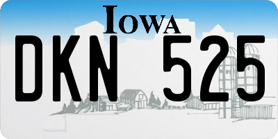 IA license plate DKN525
