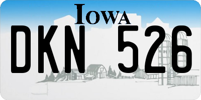 IA license plate DKN526