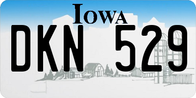 IA license plate DKN529