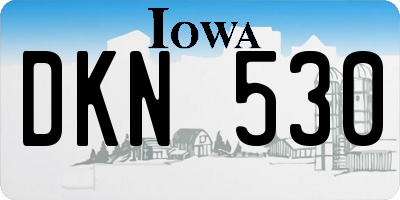 IA license plate DKN530