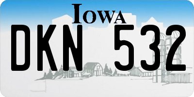 IA license plate DKN532