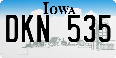 IA license plate DKN535