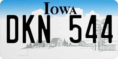 IA license plate DKN544