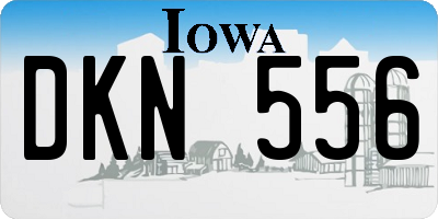 IA license plate DKN556