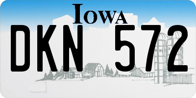 IA license plate DKN572