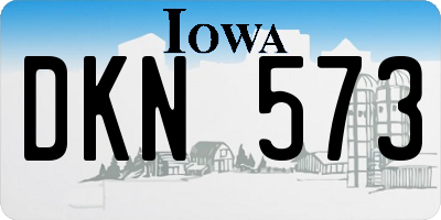 IA license plate DKN573