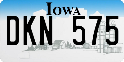 IA license plate DKN575