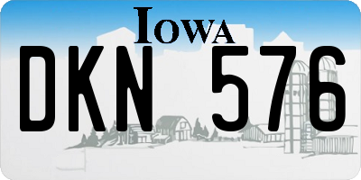 IA license plate DKN576