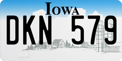 IA license plate DKN579