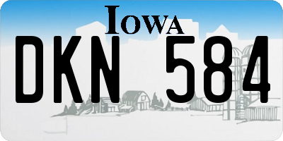 IA license plate DKN584