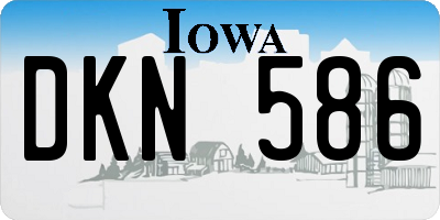 IA license plate DKN586