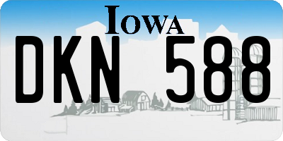IA license plate DKN588