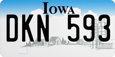 IA license plate DKN593