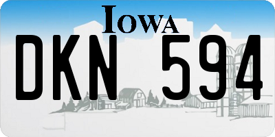 IA license plate DKN594