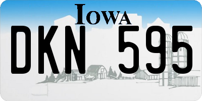 IA license plate DKN595